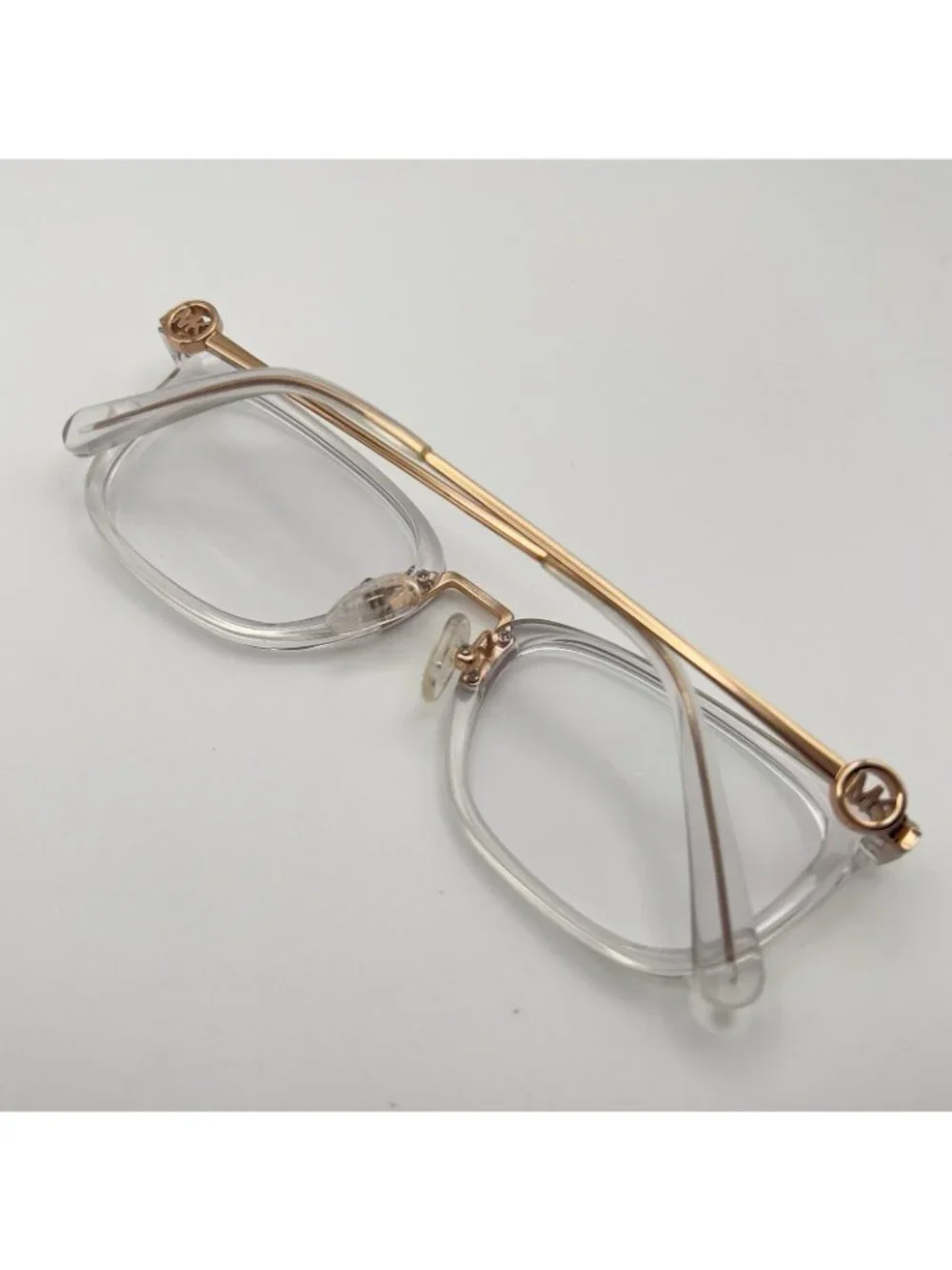 Michael Kors MK4054 Captive Eyeglass Frames Wayfarer Clear Gold 52-20-140 Case